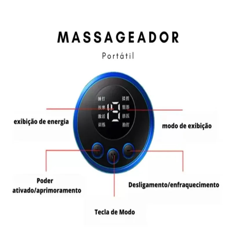 Massageador Elétrico Portatil Pescoço Coluna Ombro