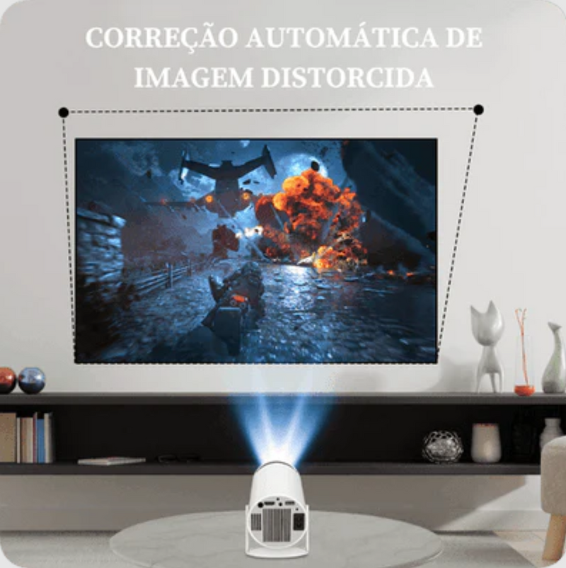 Projetor Smart TV 4k - Cinema Portátil