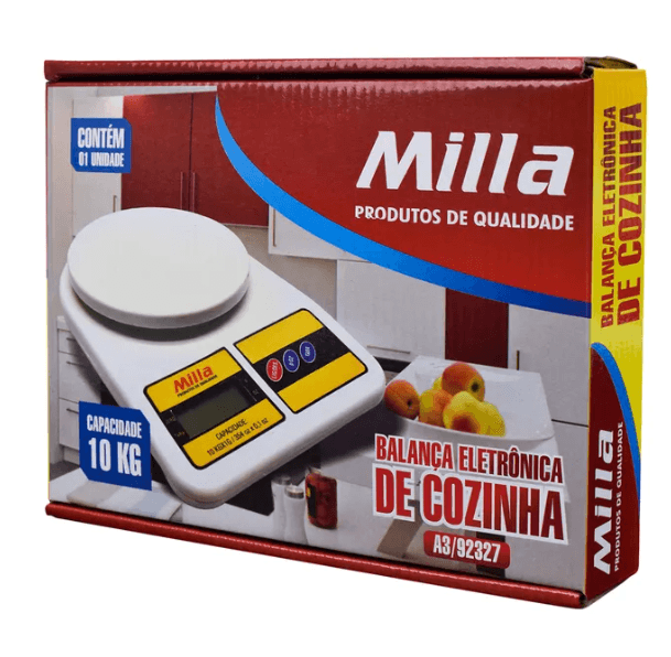 Balança Digital para Cozinha 10Kg Milla - Lojas Baumani