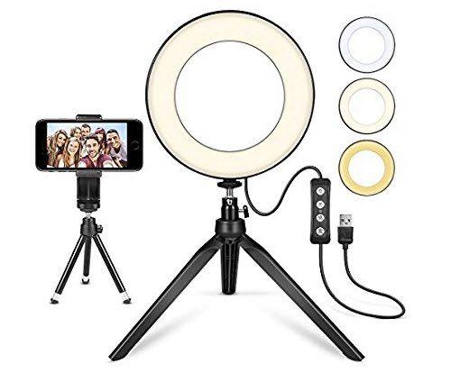 Anel de Luz LED 16 cm + Tripé - Lojas Baumani