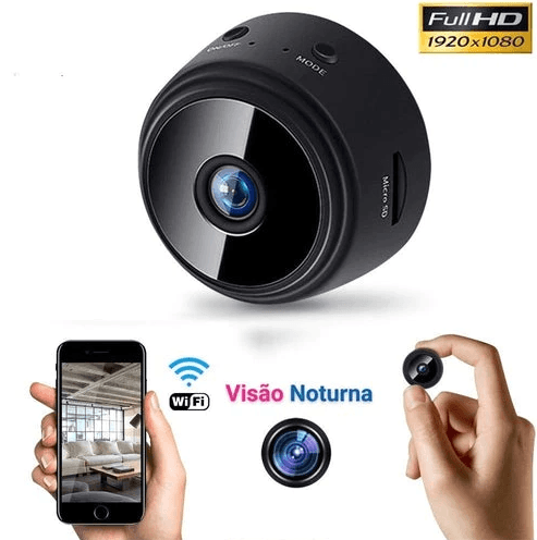 Mini Câmera Magnética Wifi HD 1080P + Cartão 16Gb - Lojas Baumani