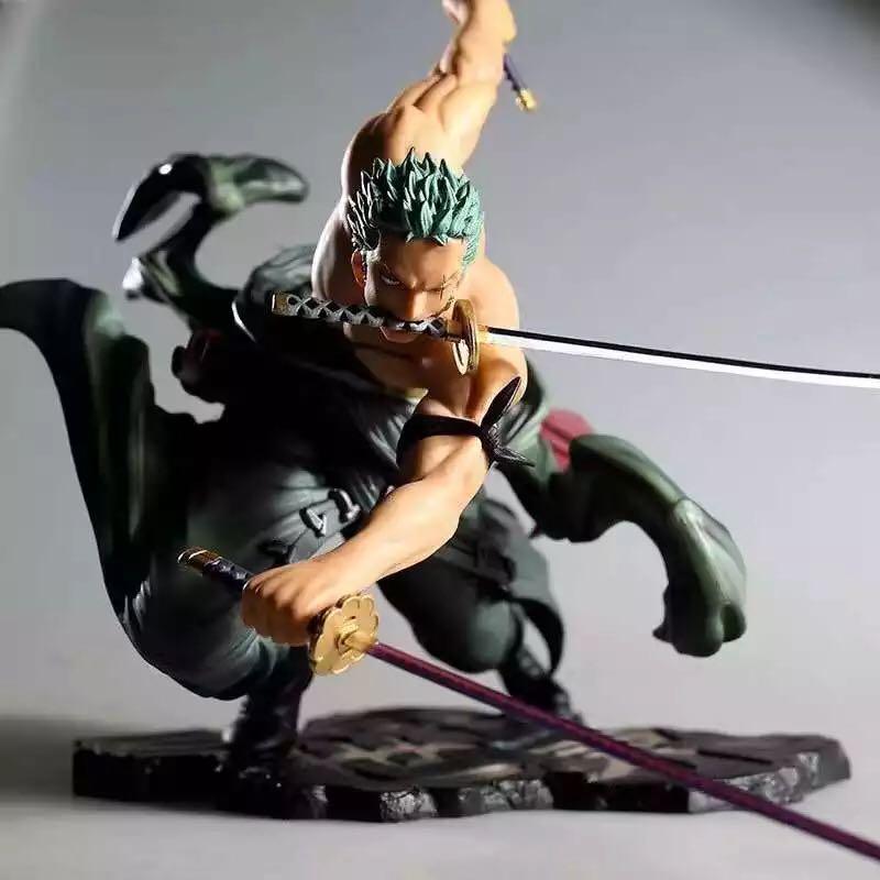 Figura de Ação One Piece Anime  Roronoa Zoro 10CM - Lojas Baumani