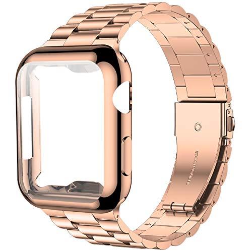 Pulseira com Case de Proteção iWatch series 7 6 5 4 3 SE 44mm 42mm 40mm 38mm - Lojas Baumani