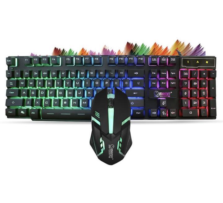 Kit Teclado e Mouse Gamer Rgb Semi Mecanico 3200DPI - Lojas Baumani