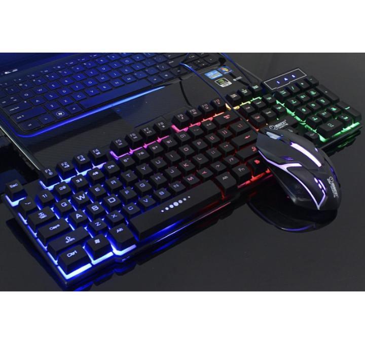 Kit Teclado e Mouse Gamer Rgb Semi Mecanico 3200DPI - Lojas Baumani