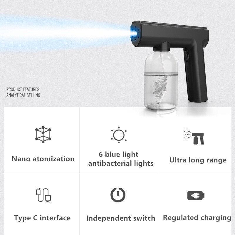 Pistola de Desinfecção Spray de Luz Azul - Lojas Baumani