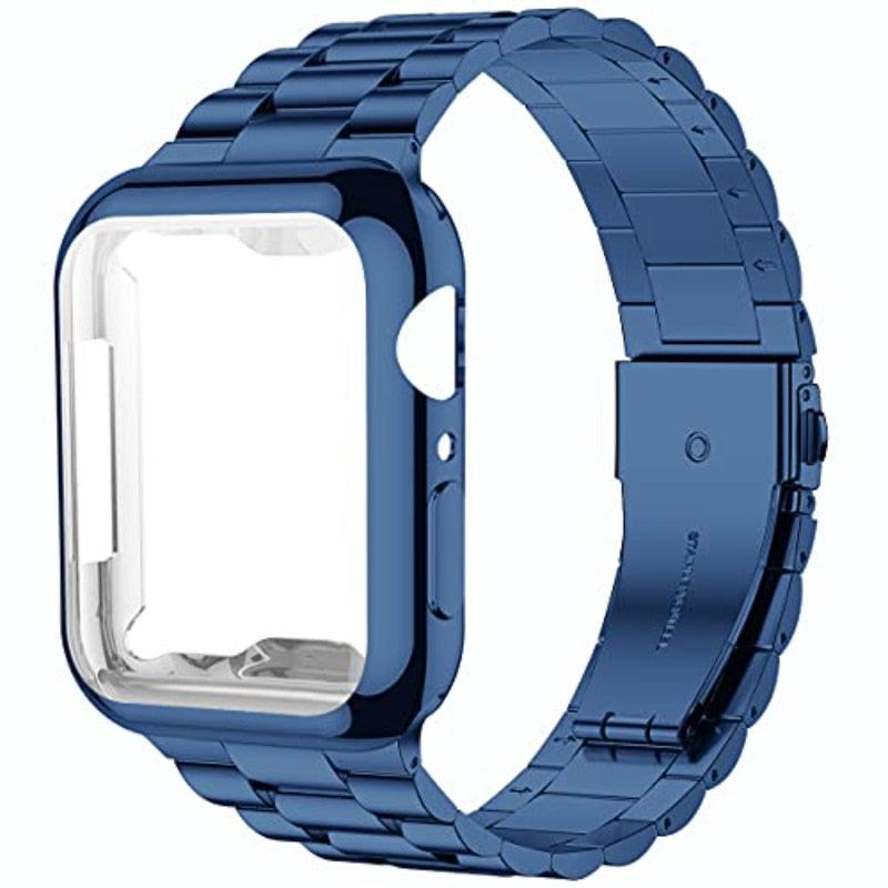 Pulseira com Case de Proteção iWatch series 7 6 5 4 3 SE 44mm 42mm 40mm 38mm - Lojas Baumani