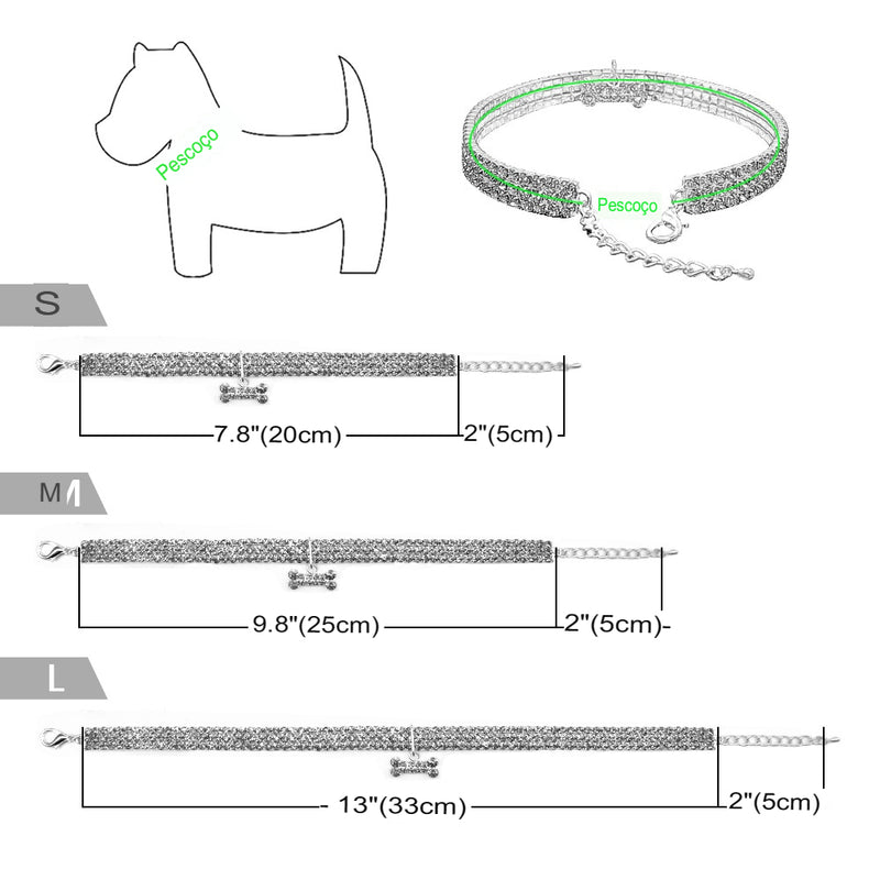 Colar Cristal para Cães