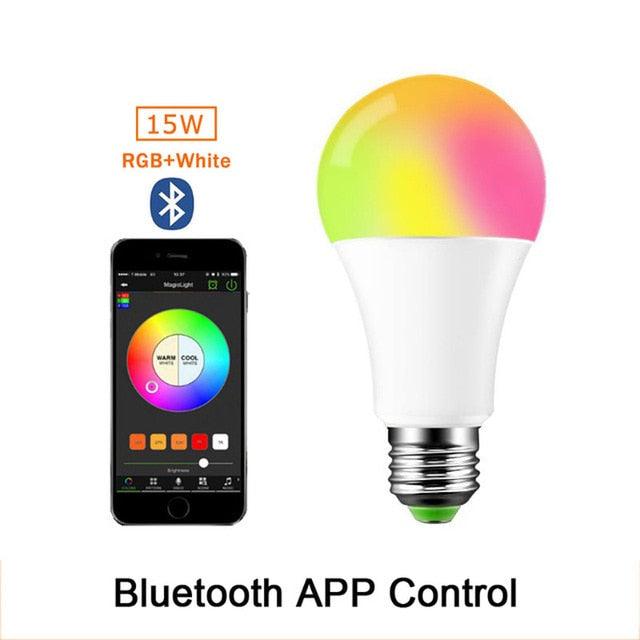 Lampada Sonora Bluetooth RGB 127/220V Controle Remoto - Lojas Baumani