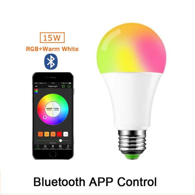 Lampada Sonora Bluetooth RGB 127/220V Controle Remoto - Lojas Baumani