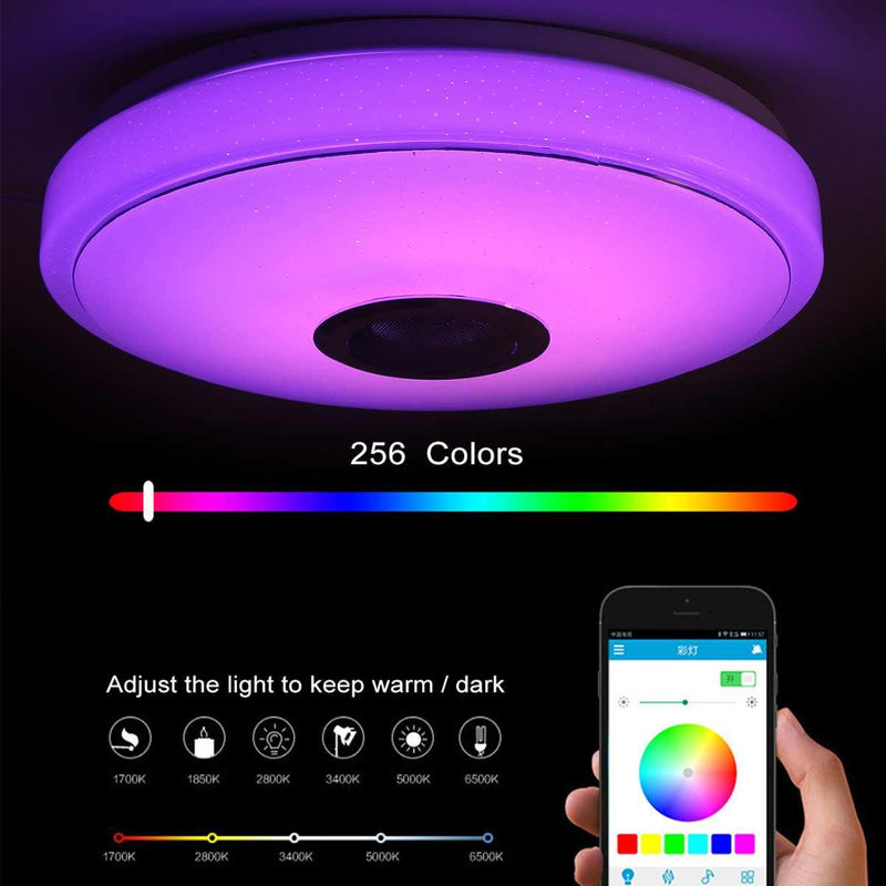 Lampada Luz De Teto Wi-Fi RGB Bluetooth 200W - Lojas Baumani