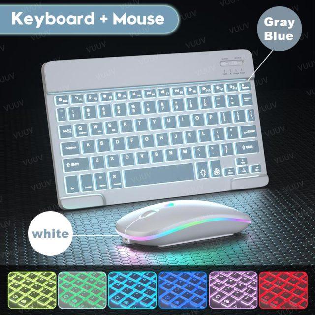 Teclado e Mouse sem Fio Bluetooth Iluminado - Lojas Baumani